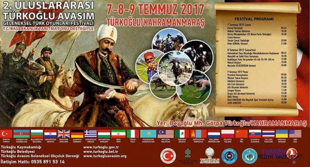 2. Uluslararası Türkoğlu Avasım Geleneksel Türk Oyunları Festivali'ne Davet