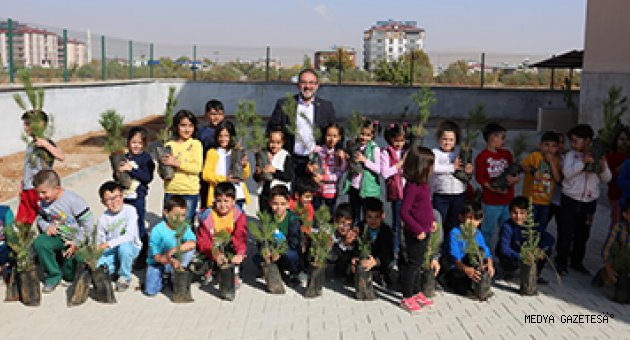 200 ADET ÇAM FİDANINI TOPRAKLA BULUŞTURDU.
