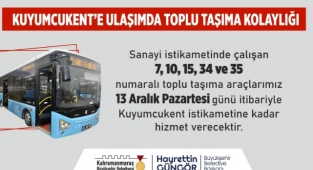 Kuyumcukent’e Toplu Taşıma Müjdesi!