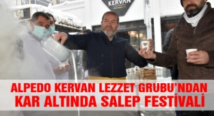 Alpedo Kervan Lezzet Grubu’ndan Kar altında Salep Festivali