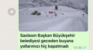 Büyükşehir yollarımızı hiç kapatmadı…