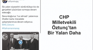 CHP Milletvekili Öztunç’tan Bir Yalan Daha