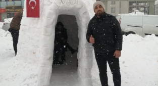 Kahramanmaraş’ta kardan manzaralar