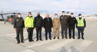 VALİ COŞKUN, HELİKOPTER DESTEKLİ TRAFİK DENETİMİNE KATILDI