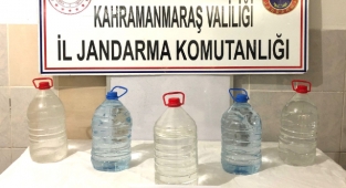 Afşin’de araçta sahte alkol ele geçirildi