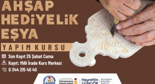 Ahşap Hediyelik Eşya Yapım Kursu Başlıyor