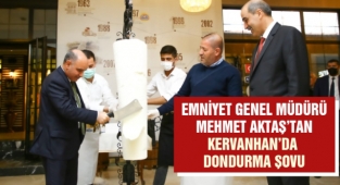 Emniyet Genel Müdürü Mehmet Aktaş’tan Kervanhan’da Dondurma Şovu
