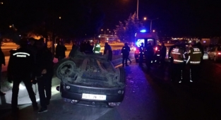 Kahramanmaraş’ta otomobil takla attı: 2 yaralı
