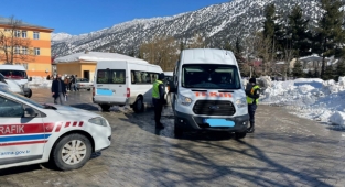 Okul servisleri denetlendi