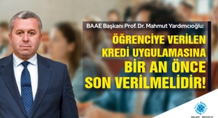 Yardımcıoğlu: Öğrenciye verilen kredi uygulamasına bir an önce son verilmelidir!
