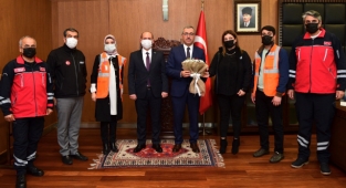 Başkan Güngör AFAD Yetkililerini Ağırladı