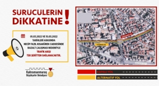 Büyükşehir’den Alternatif Güzergâh Uyarısı