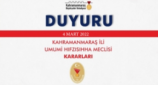 İl Umumi Hıfzıssıhha Kararı