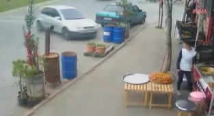 Kahramanmaraş’ta kaza anı kamerada