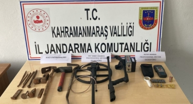 Kahramanmaraş’ta kaçak kazı yaparken yakalandılar