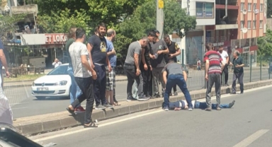 Yolun karşısına geçmeye çalışan yayaya otomobil çarptı