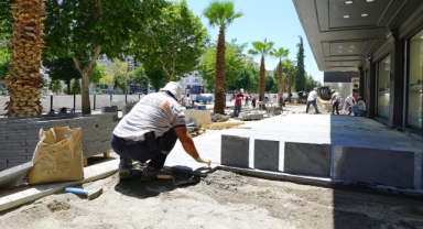 Altyapının ardından yaya ve yürüyüş yolu yapımına da başlandı…
