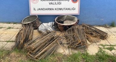 Göksun’da bakır kazan ve demir hırsızları tutuklandı