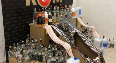 Kahramanmaraş'ta 150 litre sahte içki ele geçirildi