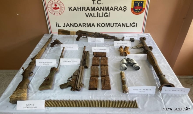 Kahramanmaraş’ta PKK’ya ait silah deposu bulundu 