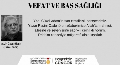 Başkan Güngör’den Yazar Özdenören İçin Taziye Mesajı