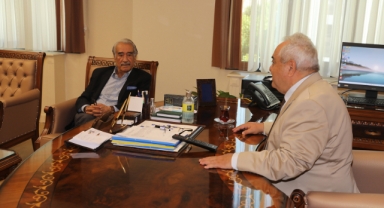 DEVLET ESKİ BAKANI ALİ DOĞAN, KİÜ REKTÖRÜ PROF. DR. SAMİ ÖZGÜL’Ü ZİYARET ETTİ