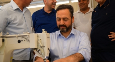 Elbistan’ın ilk tekstil fabrikasında eğitim bantları çalışmaya başladı