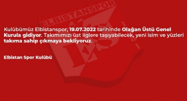 -Elbistanspor, kongreye gidiyor