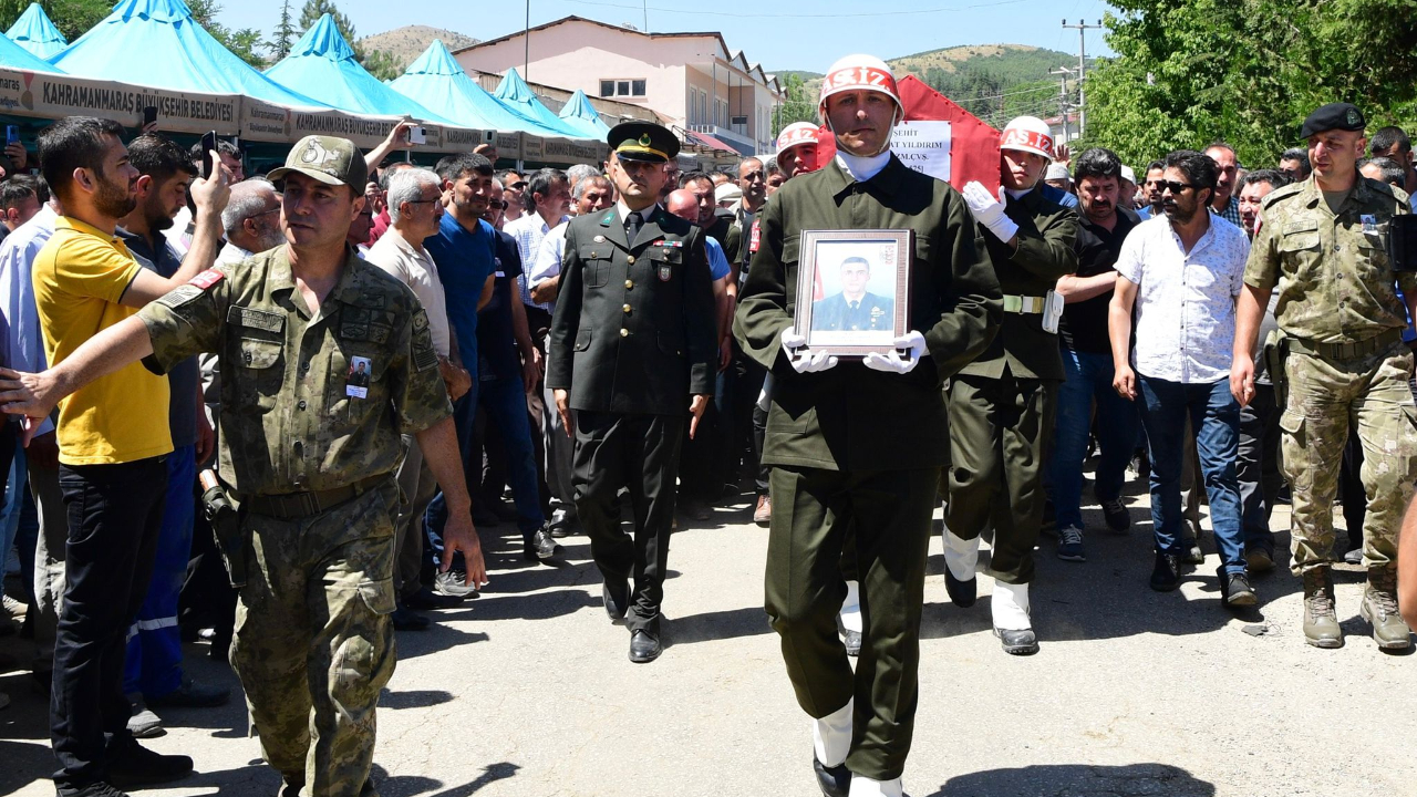 Kahramanmaraş şehidine son görev
