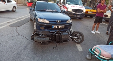 Kahramanmaraş’ta otomobil ile elektrikli bisiklet çarpıştı: 1 yaralı