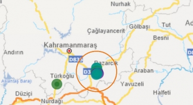 -Pazarcık’ta 3.8 şiddetinde deprem