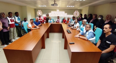 KSÜ Sağlık Uygulama ve Araştırma Hastanesinde Önce Eğitim, Sonra Tatbikat Yapıldı