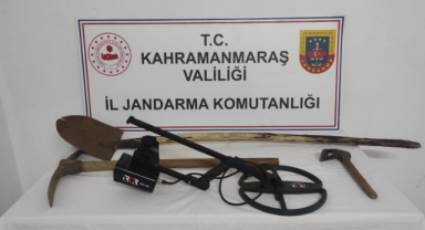 Afşin’de kaçak kazı yapan 4 kişi yakalandı
