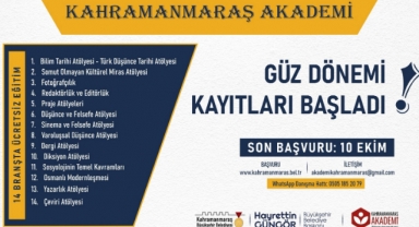 Kahramanmaraş Akademi’de Güz Dönemi Kayıtları Başladı!