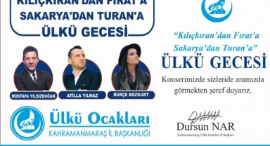 Kahramanmaraş’ta ülkü gecesi düzenlenecek