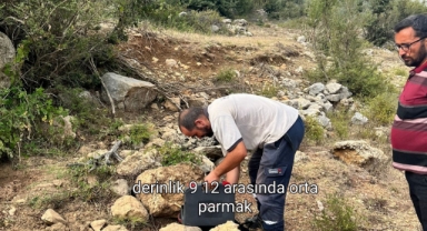 Kahramanmaraşlı Memili Balık’ın gösterdiği yerden su fışkırıyor