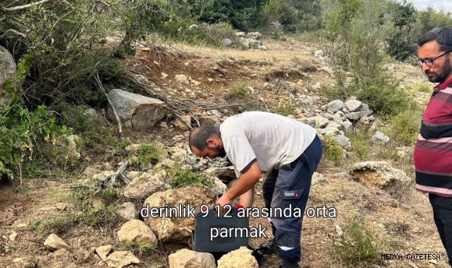 Kahramanmaraşlı Memili Balık’ın gösterdiği yerden su fışkırıyor