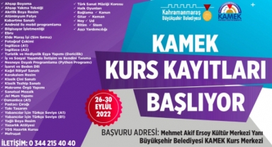 KAMEK Kurs Kayıtları Başlıyor!