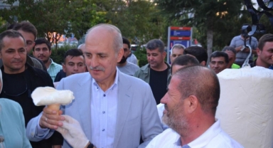 NUMAN KURTULMUŞ, ALPEDO MARAŞ DONDURMASINA HAYRAN KALDI!