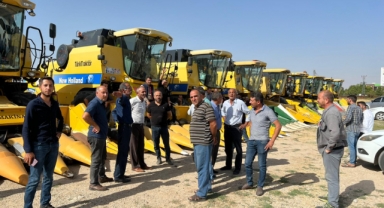 Elbistan’da biçerdöver operatörleri kontak kapattı