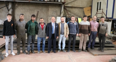 Başkan Balcıoğlu’na sanayi esnafından sıcak karşılama