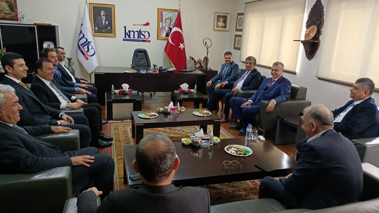 Celalettin Güvenç’ten KMTSO Başkanı Buluntu ve yönetimine hayırlı olsun ziyareti