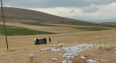 Elbistan’da otomobil takla attı: 1 yaralı