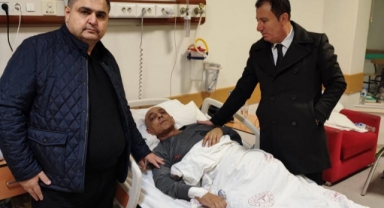 İlk ziyareti, tedavi gören Gazeteci dostuna oldu