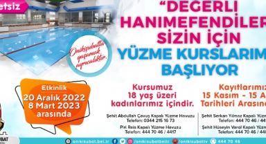 Onikişubat Belediyesi’nden kadınlara özel yüzme kursu