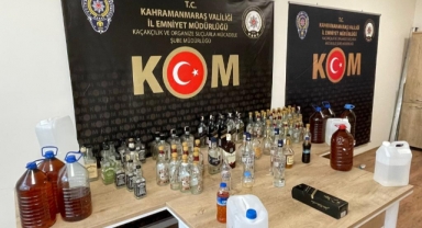 Kahramanmaraş’ta sahte alkol imalathanesine baskın