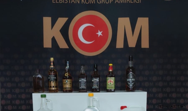 Elbistan’da el yapımı alkollere polis el koydu