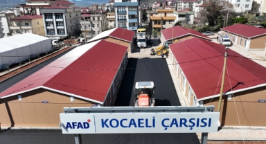 Büyükşehir, Kocaeli Çarşısı’nda Asfalt Çalışmalarını Sürdürüyor