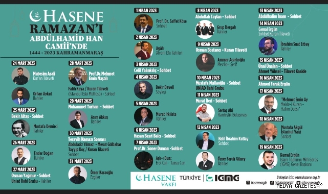 Hasene Ramazan'ı Abdülhamid Han Camii'nde