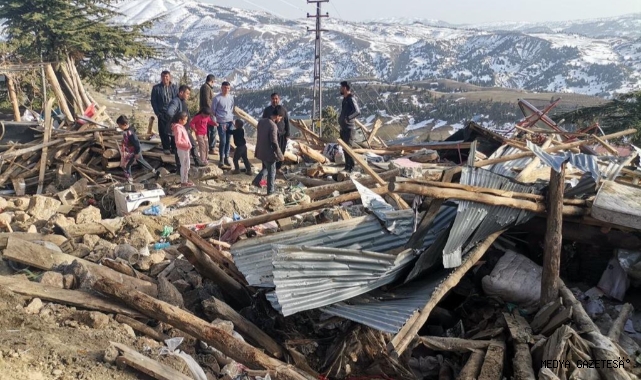 Kırsal kesimde ki vatandaşlar, depreme kar ve tipide yakalandı